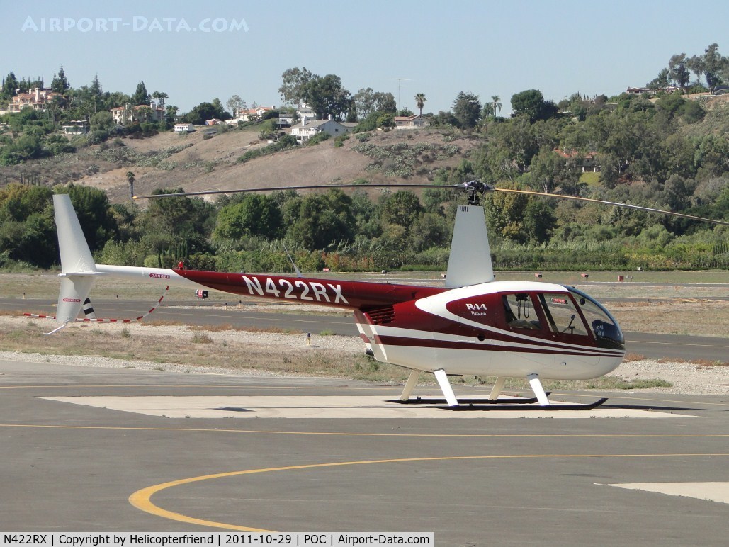 N422RX, 2001 Robinson R44 C/N 1094, Parked at the west helipad area