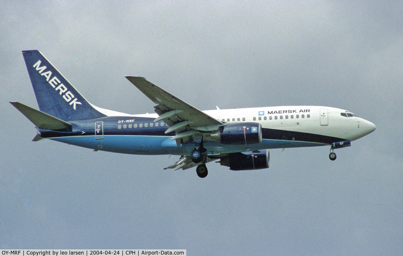 OY-MRF, 1999 Boeing 737-7L9 C/N 28009, App to  R-04L CPH Kastrup 24.4.04 Maersk Air.