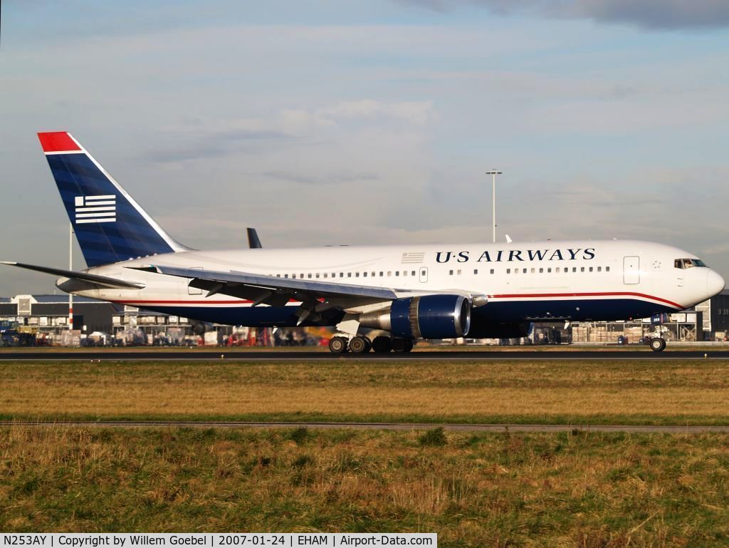 N253AY, 1990 Boeing 767-2B7 C/N 24894, Landing on Schiphol Airport on runway 06