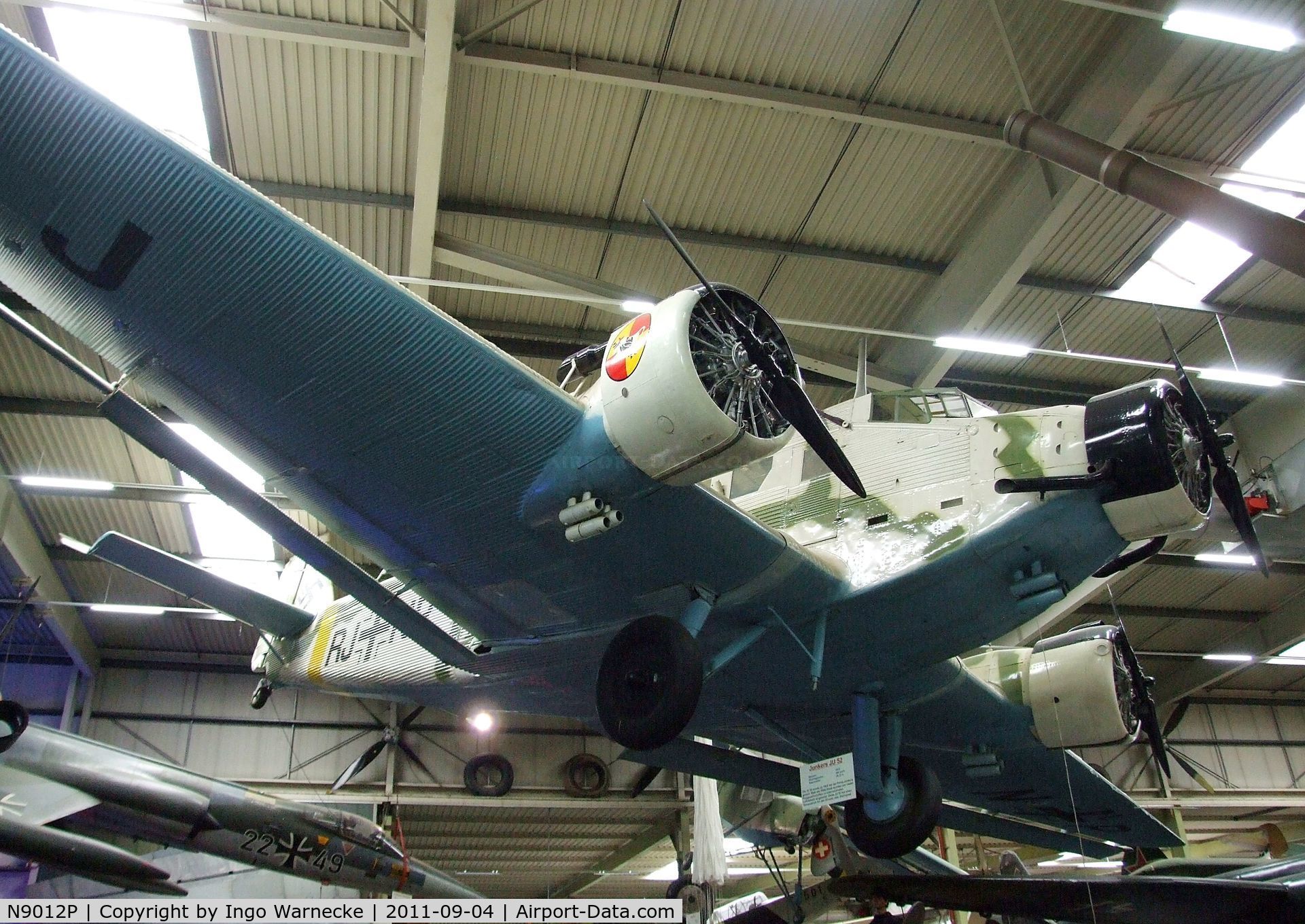 N9012P, Junkers (CASA) 352L (Ju-52) C/N 50, CASA 352 (Junkers Ju 52/3m) at the Auto & Technik Museum, Sinsheim