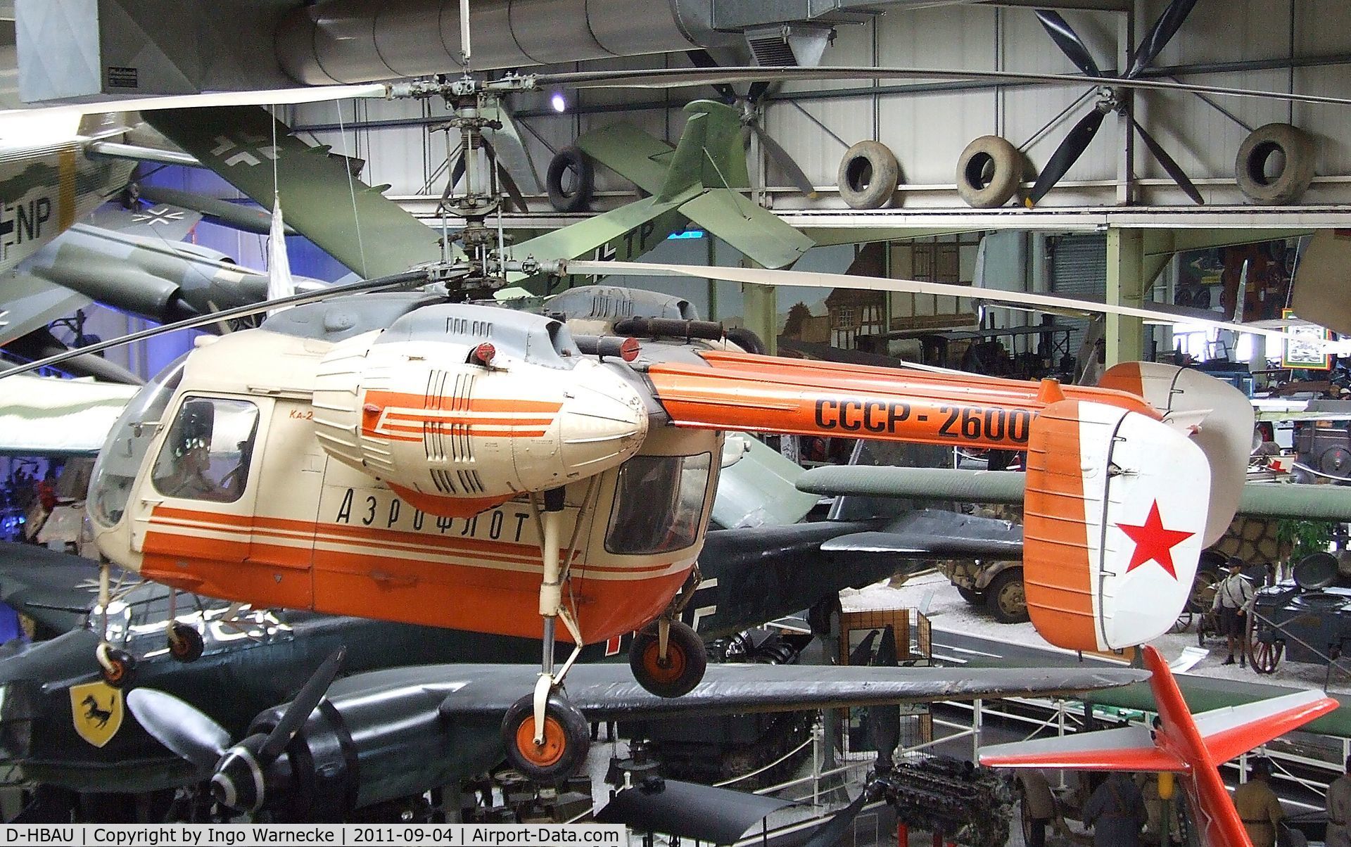 D-HBAU, 1973 Kamov Ka-26 Hoodlum C/N 7303204, Kamov Ka-26 Hoodlum at the Auto & Technik Museum, Sinsheim