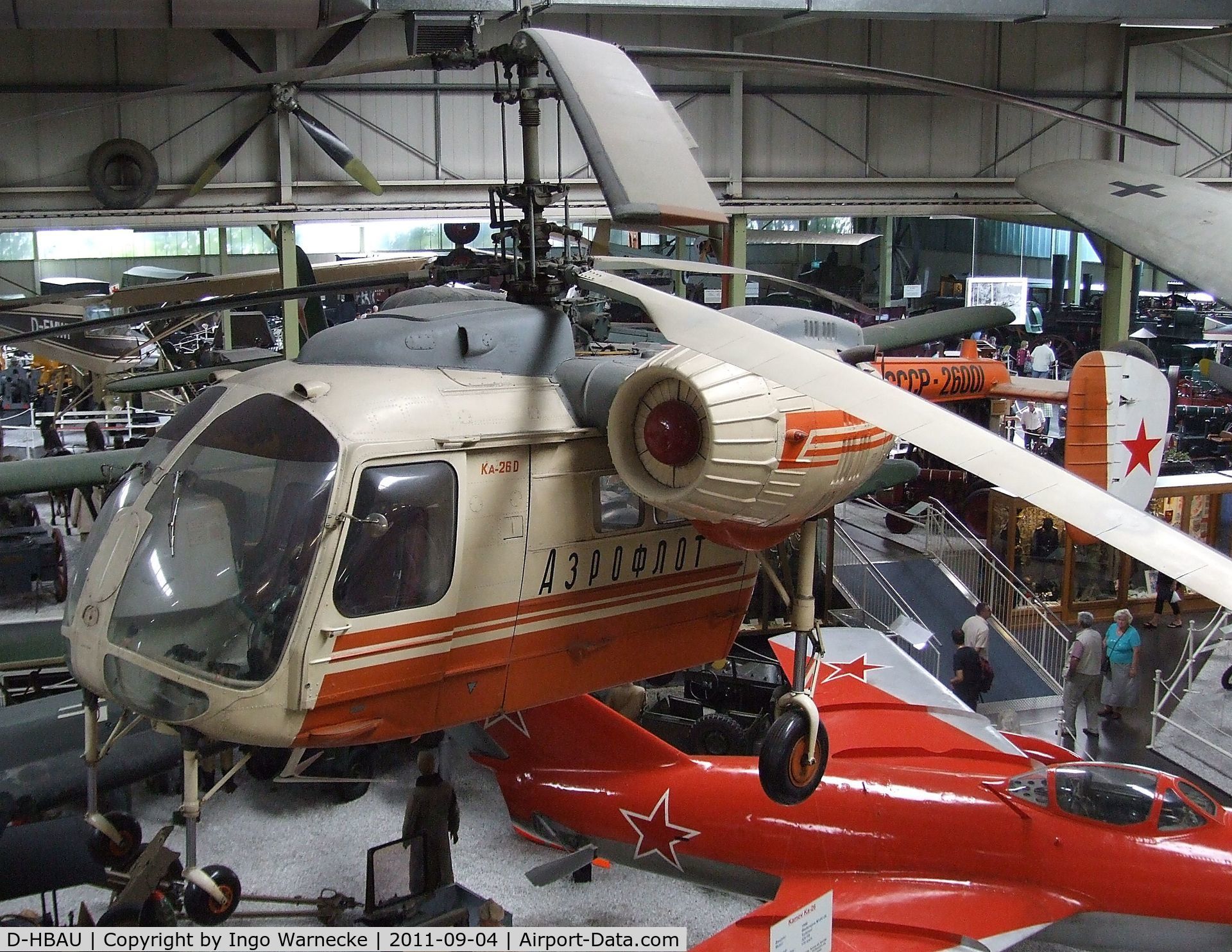 D-HBAU, 1973 Kamov Ka-26 Hoodlum C/N 7303204, Kamov Ka-26 Hoodlum at the Auto & Technik Museum, Sinsheim