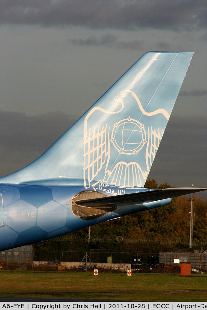 A6-EYE, 2005 Airbus A330-243 C/N 688, MCFC crest on the tail