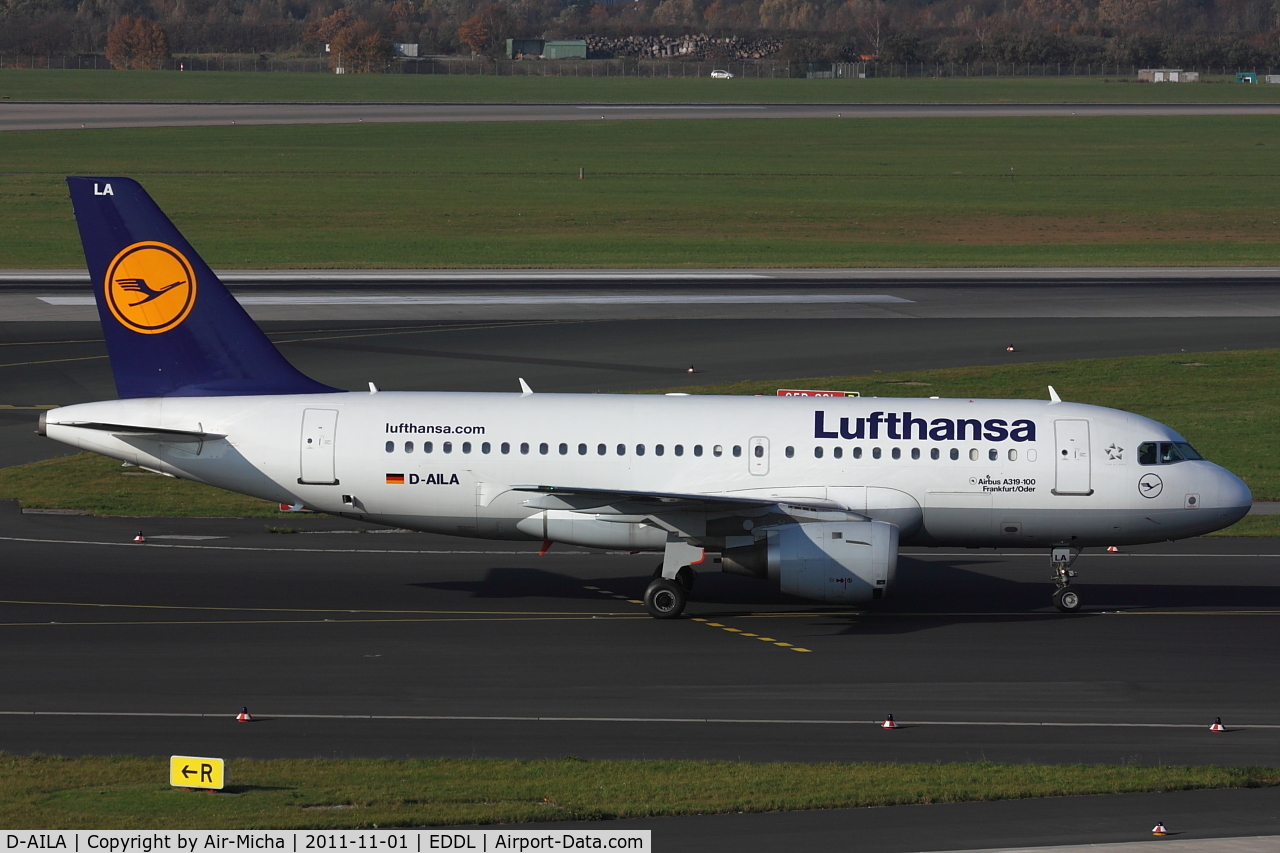 D-AILA, 1996 Airbus A319-114 C/N 609, Lufthansa, Airbus A319-114, CN: 0609, Name: Frankfurt/Oder