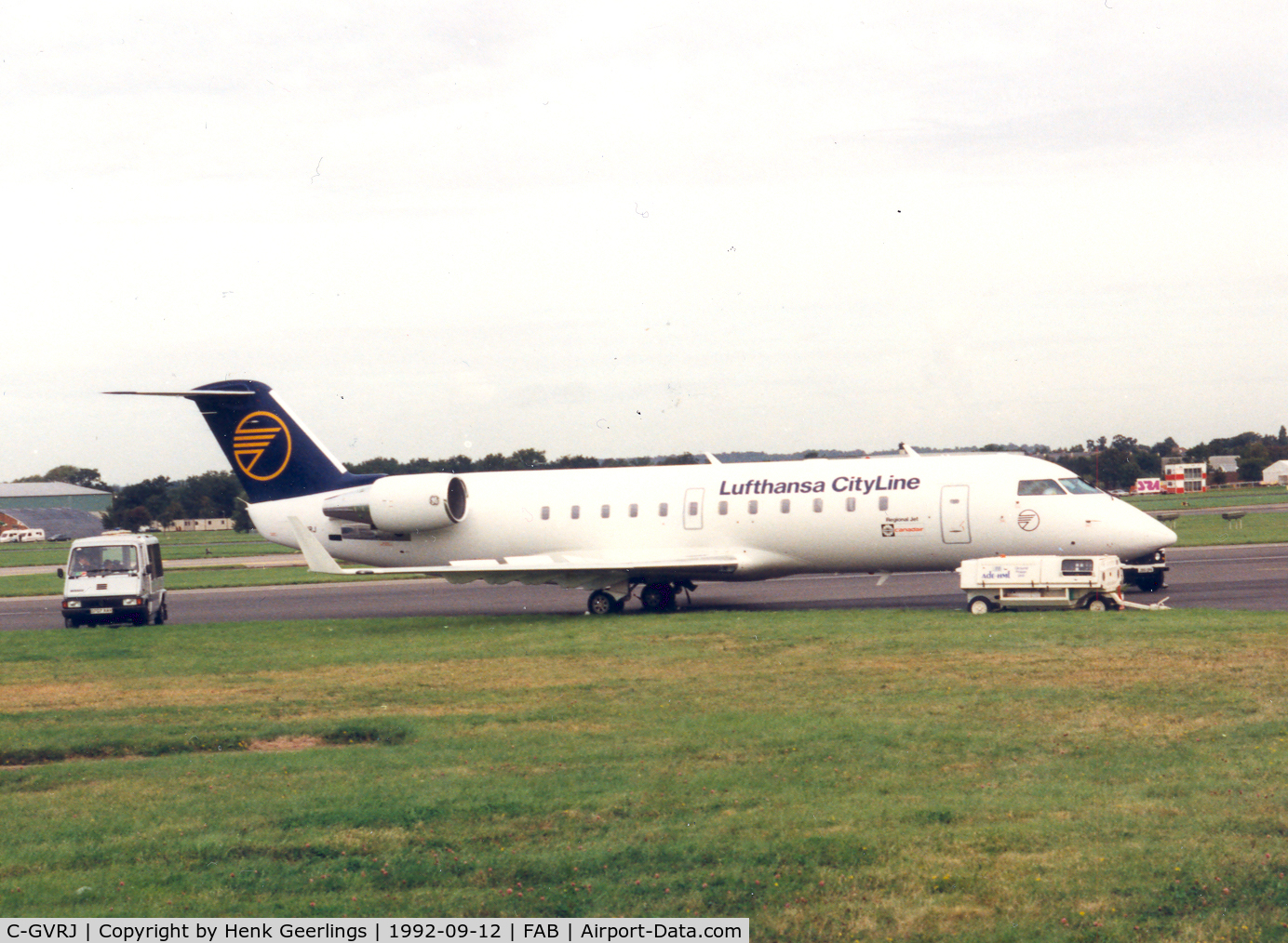 C-GVRJ, 1991 Canadair CRJ-100ER (CL-600-2B19) C/N 7003, Farnborough Air Show September '92

Lufthansa Cityline Regional Jet.