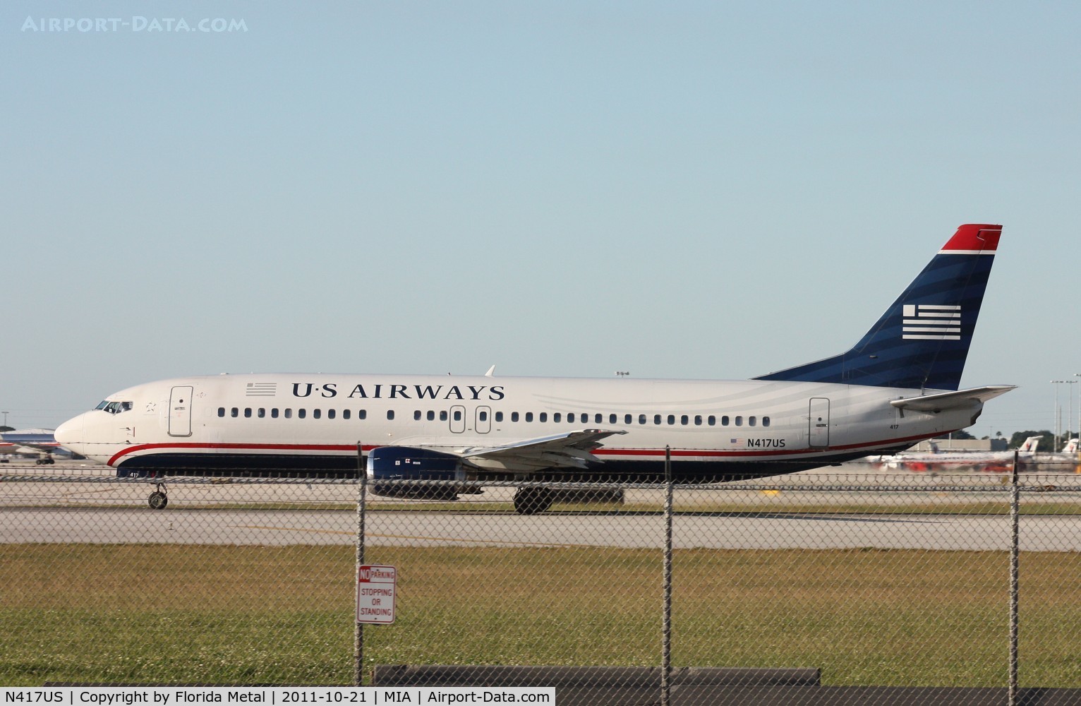 N417US, 1989 Boeing 737-401 C/N 23984, US Airways 737-400