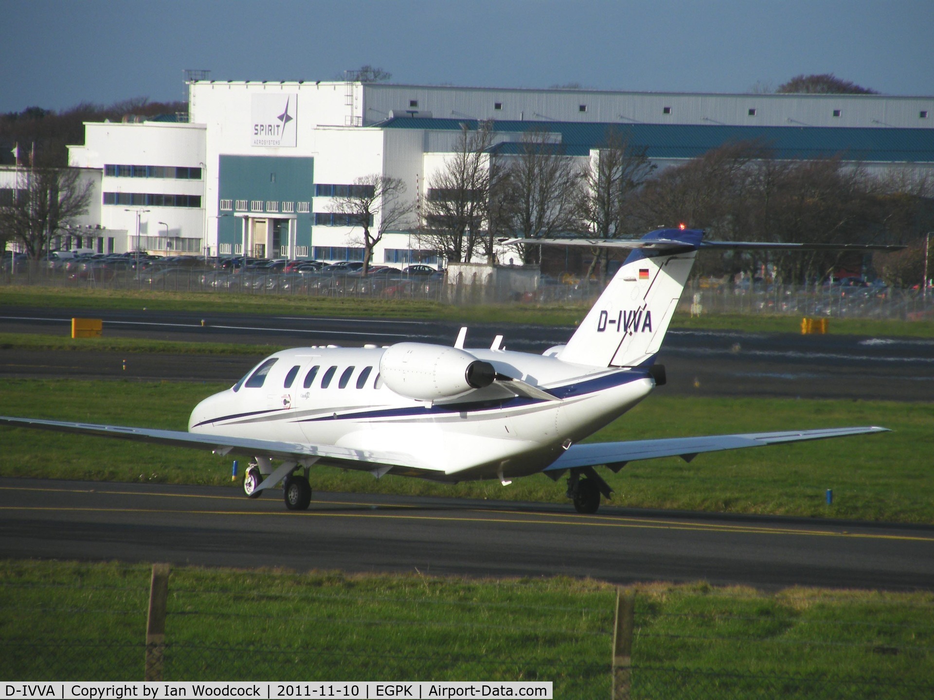D-IVVA, 2003 Cessna 525A CitationJet CJ2 C/N 525A-0147, Shortly after arrival at Prestwick November 10th 2011