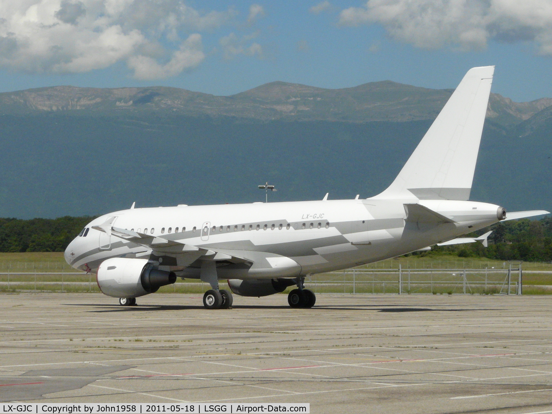 LX-GJC, 2007 Airbus ACJ318 (A318-112/CJ) C/N 3100, Parked
