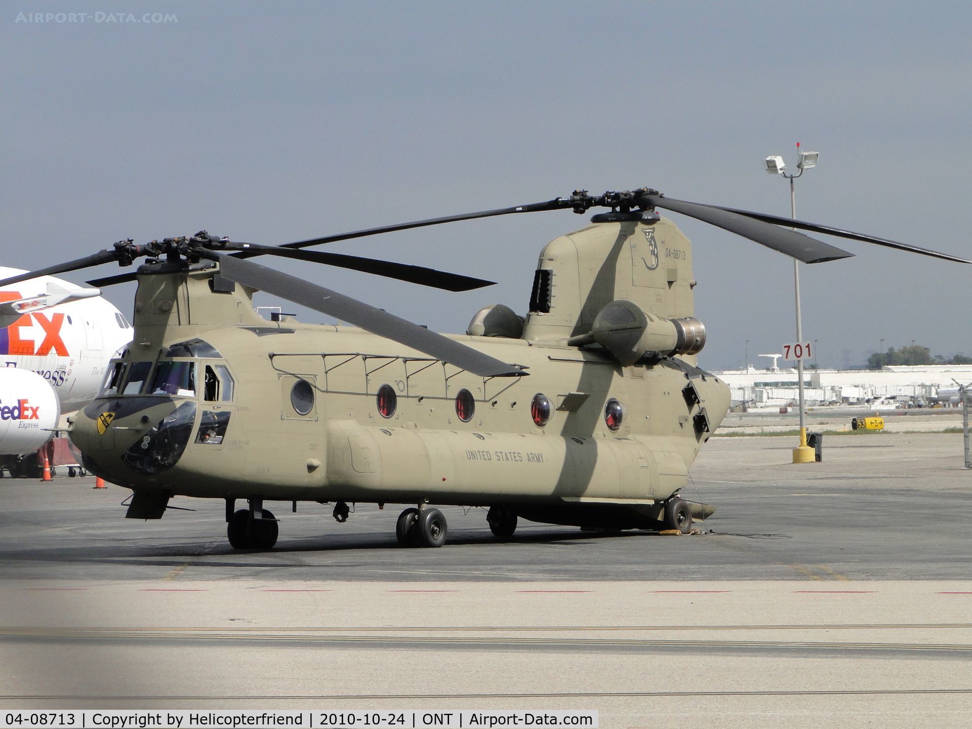 04-08713, 2004 Boeing CH-47F Chinook C/N M.8713, Parked at Guardian Air parking area.