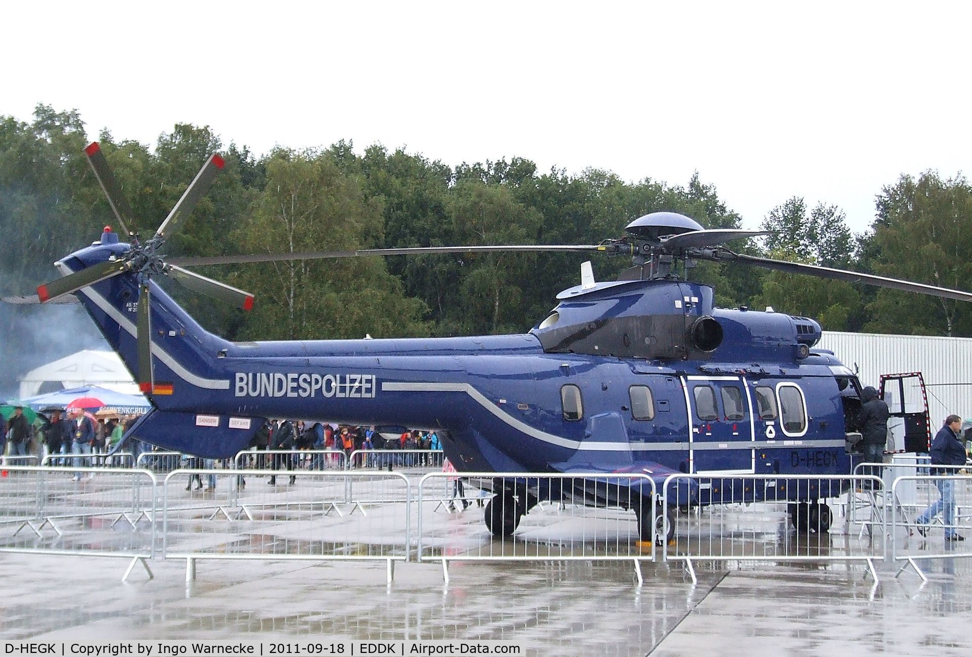 D-HEGK, 2009 Aerospatiale AS-332L-1 Super Puma C/N 2720, Aerospatiale AS.332L1 Super Puma of the Bundespolizei at the DLR 2011 air and space day on the side of Cologne airport