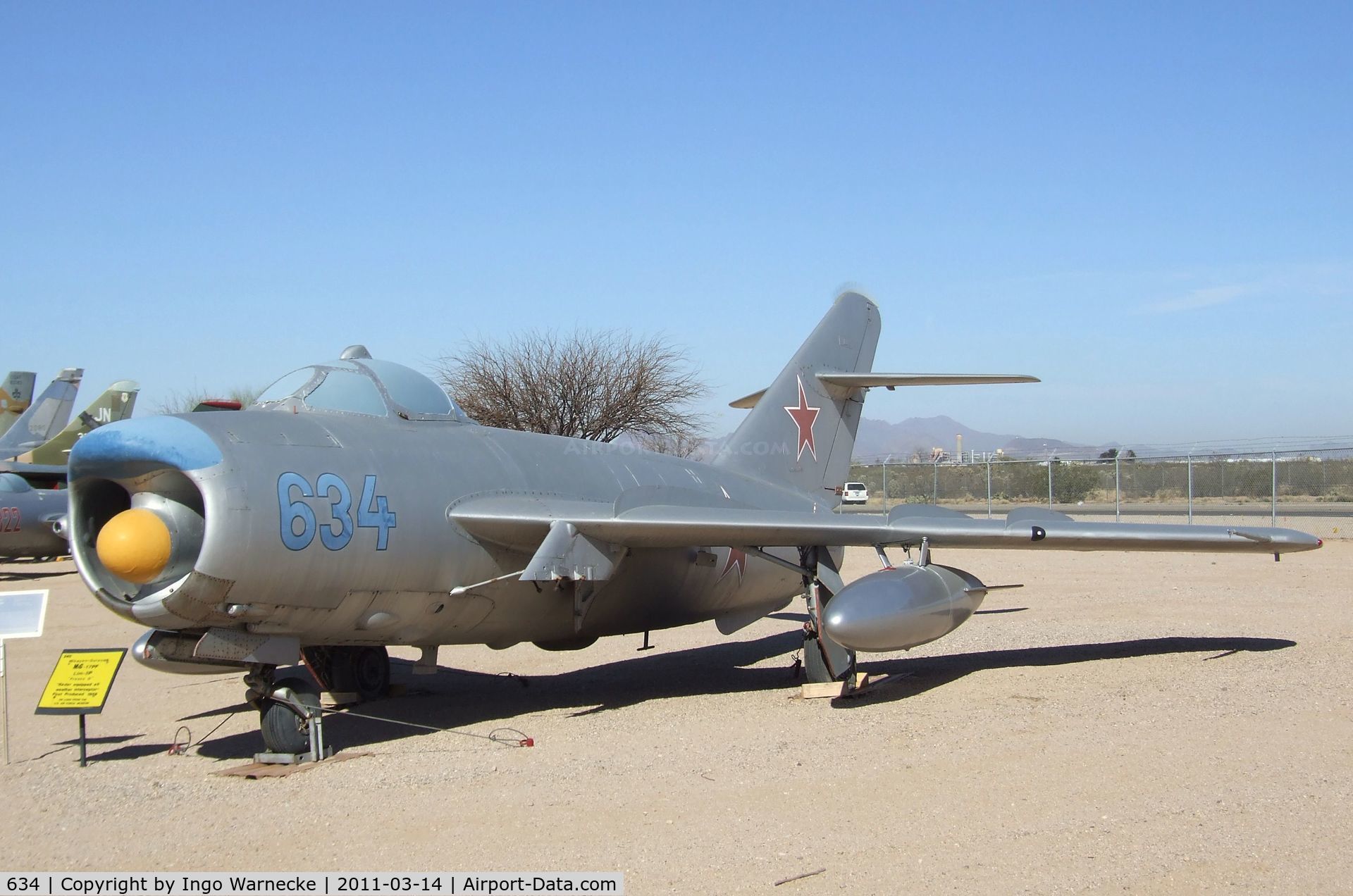 634, Mikoyan-Gurevich MiG-17PF C/N 1D-0634, Mikoyan i Gurevich MiG-17PF FRESCO-D at the Pima Air & Space Museum, Tucson AZ