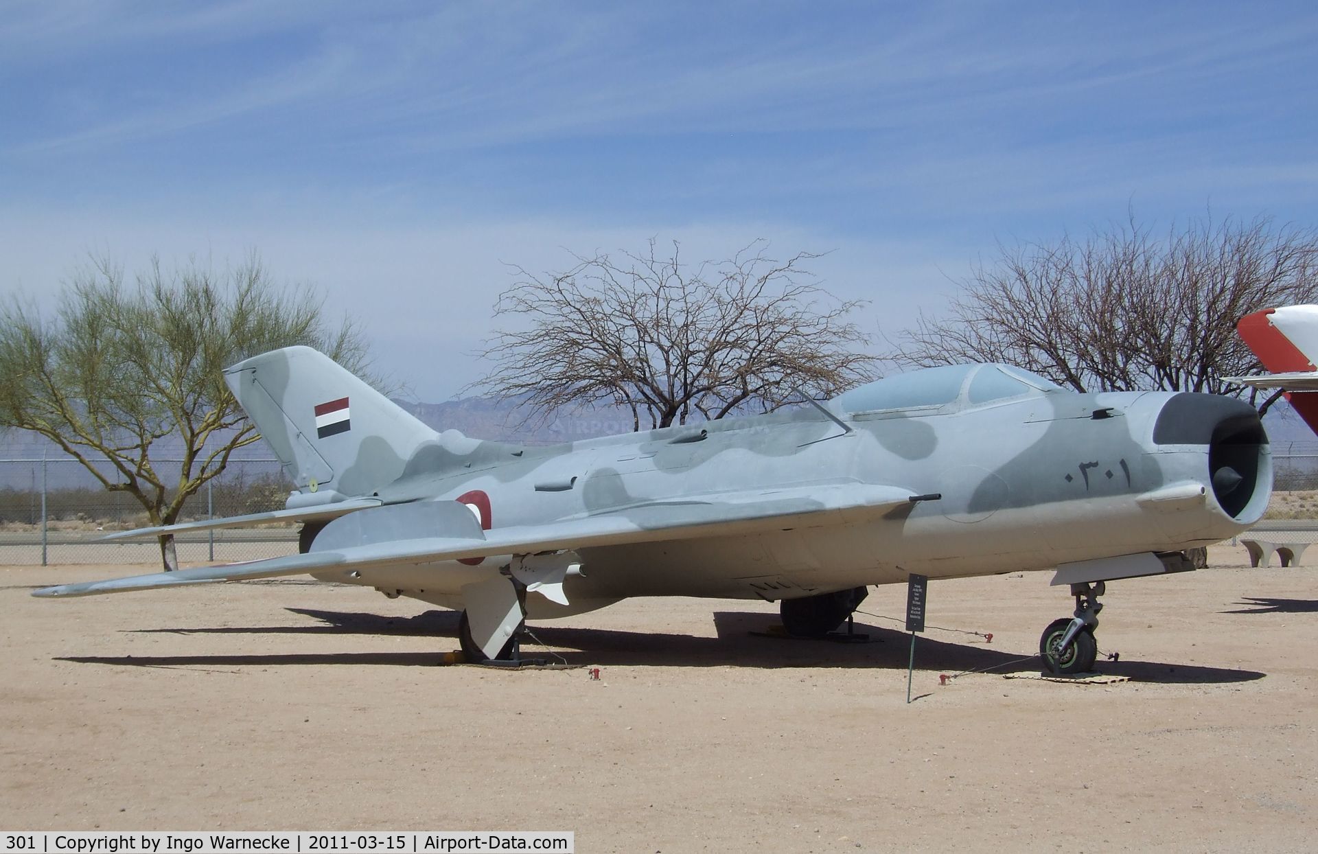 301, Shenyang J-6A (MiG-19PF) C/N Not found 301, Shenyang J-6A (Mikoyan i Gurevich MiG-19PF FARMER D) at the Pima Air & Space Museum, Tucson AZ