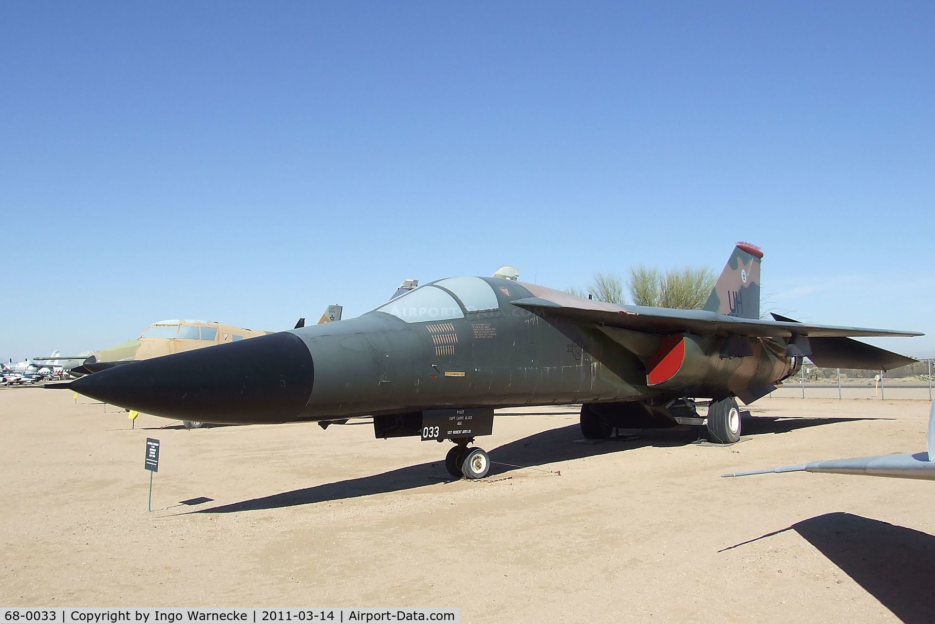 68-0033, 1968 General Dynamics F-111E Aardvark C/N A1-202, General Dynamics F-111E at the Pima Air & Space Museum, Tucson AZ