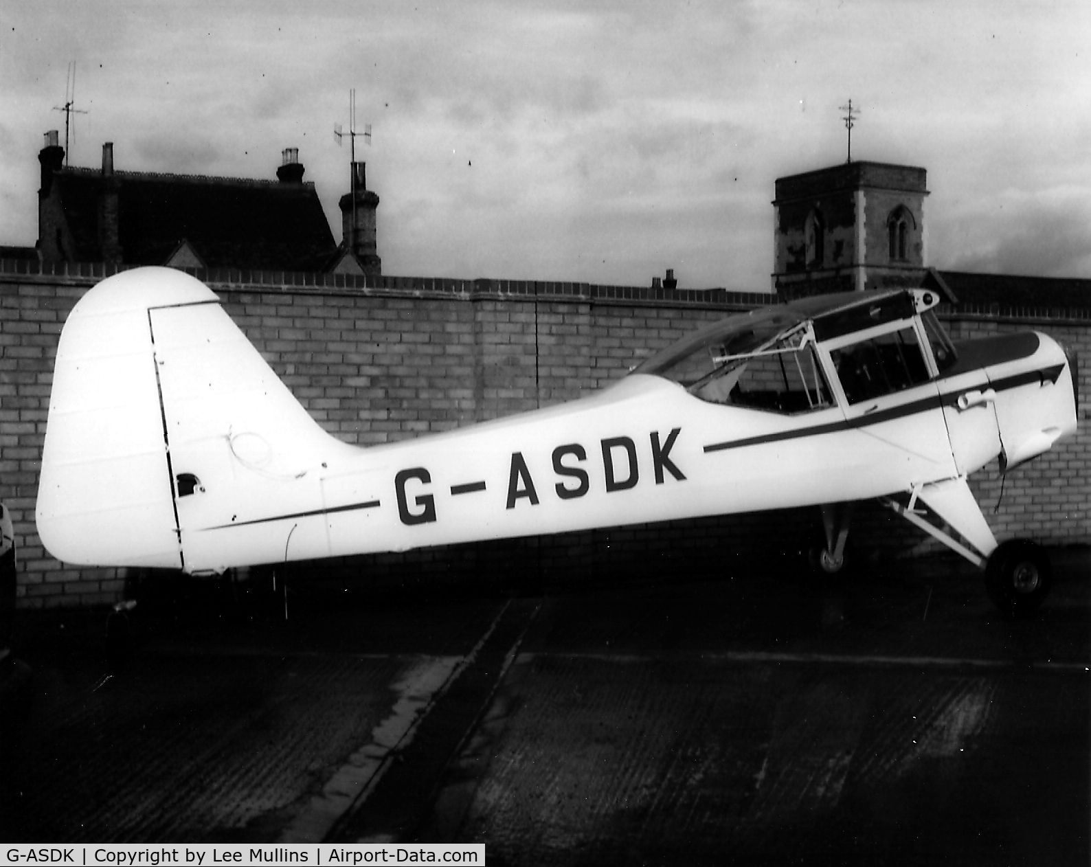 G-ASDK, 1962 Beagle A-61 Terrier 2 C/N B.702, The Terrier after painting. The nose cone was not painted as it was hoped to get a better one and paint it afterwards. C1987