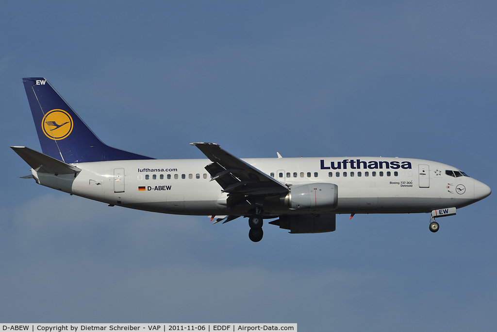D-ABEW, 1995 Boeing 737-330 C/N 27905, Lufthansa Boeing 737-300
