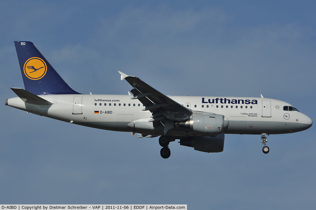 D-AIBD, 2010 Airbus A319-112 C/N 4455, Lufthansa Airbus 319