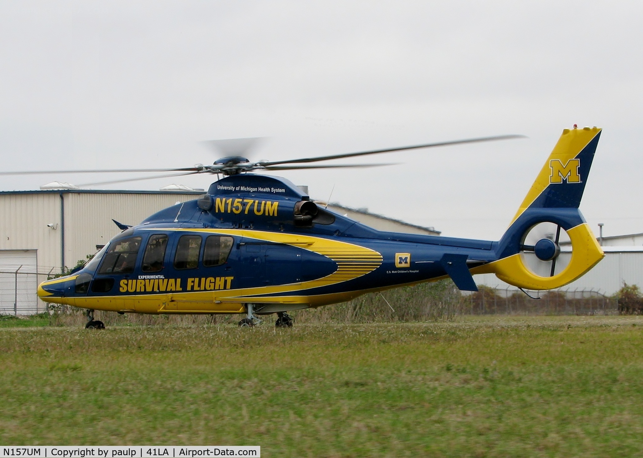 N157UM, 2011 Eurocopter EC-155B-1 C/N 6933, At Metro Aviation / Downtown Shreveport. A beautiful new aircraft!