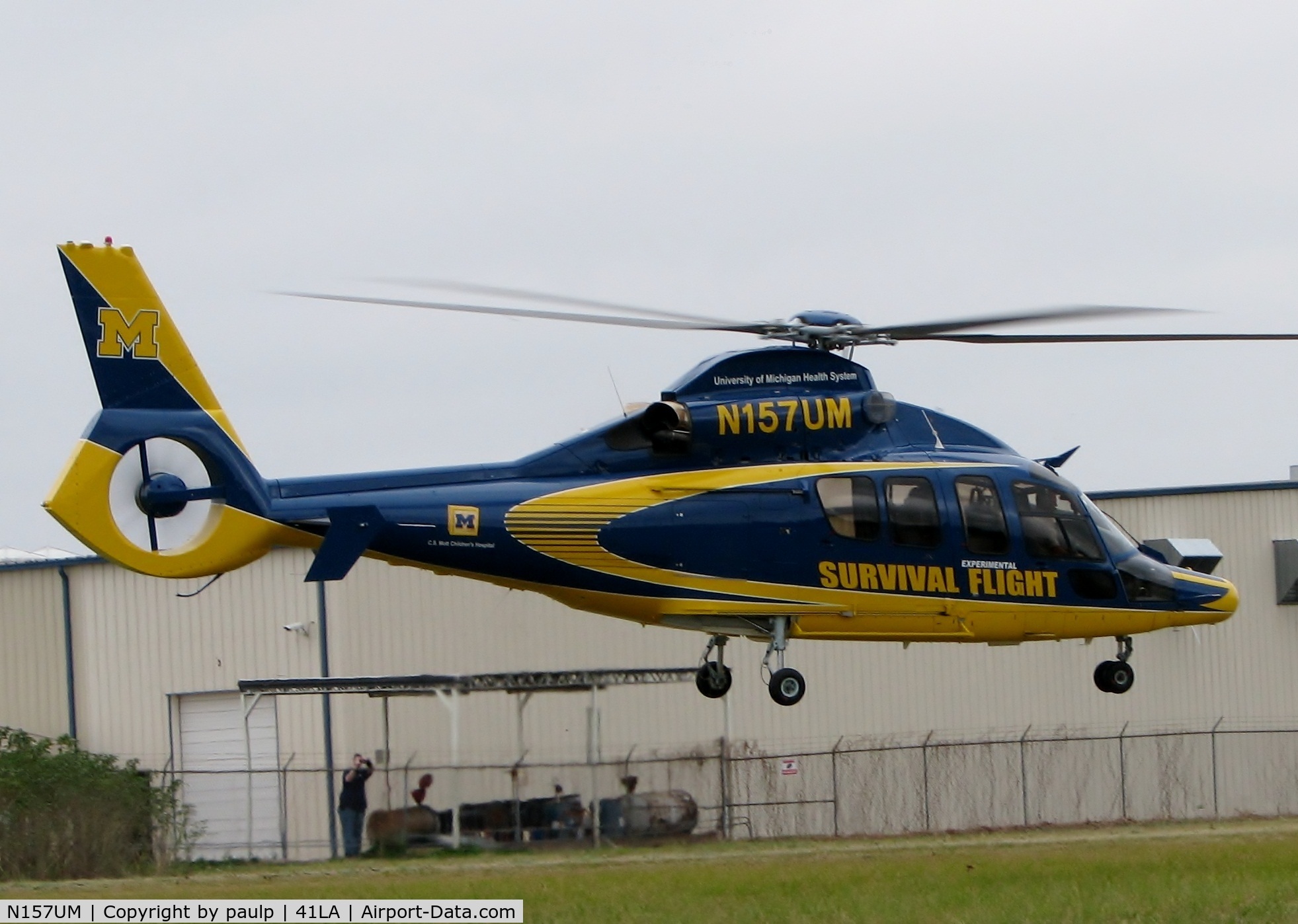 N157UM, 2011 Eurocopter EC-155B-1 C/N 6933, At Metro Aviation / Downtown Shreveport. A beautiful new aircraft!