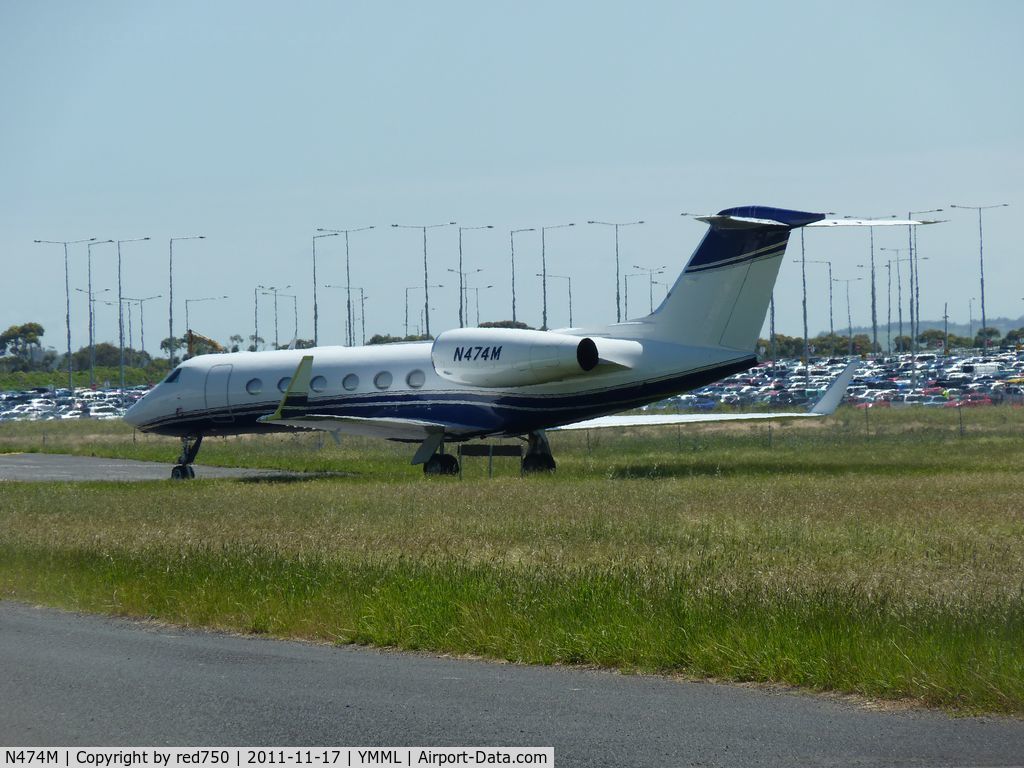N474M, 2007 Gulfstream Aerospace GIV-X (G450) C/N 4073, Parked at Melbourne (Tullamarine)