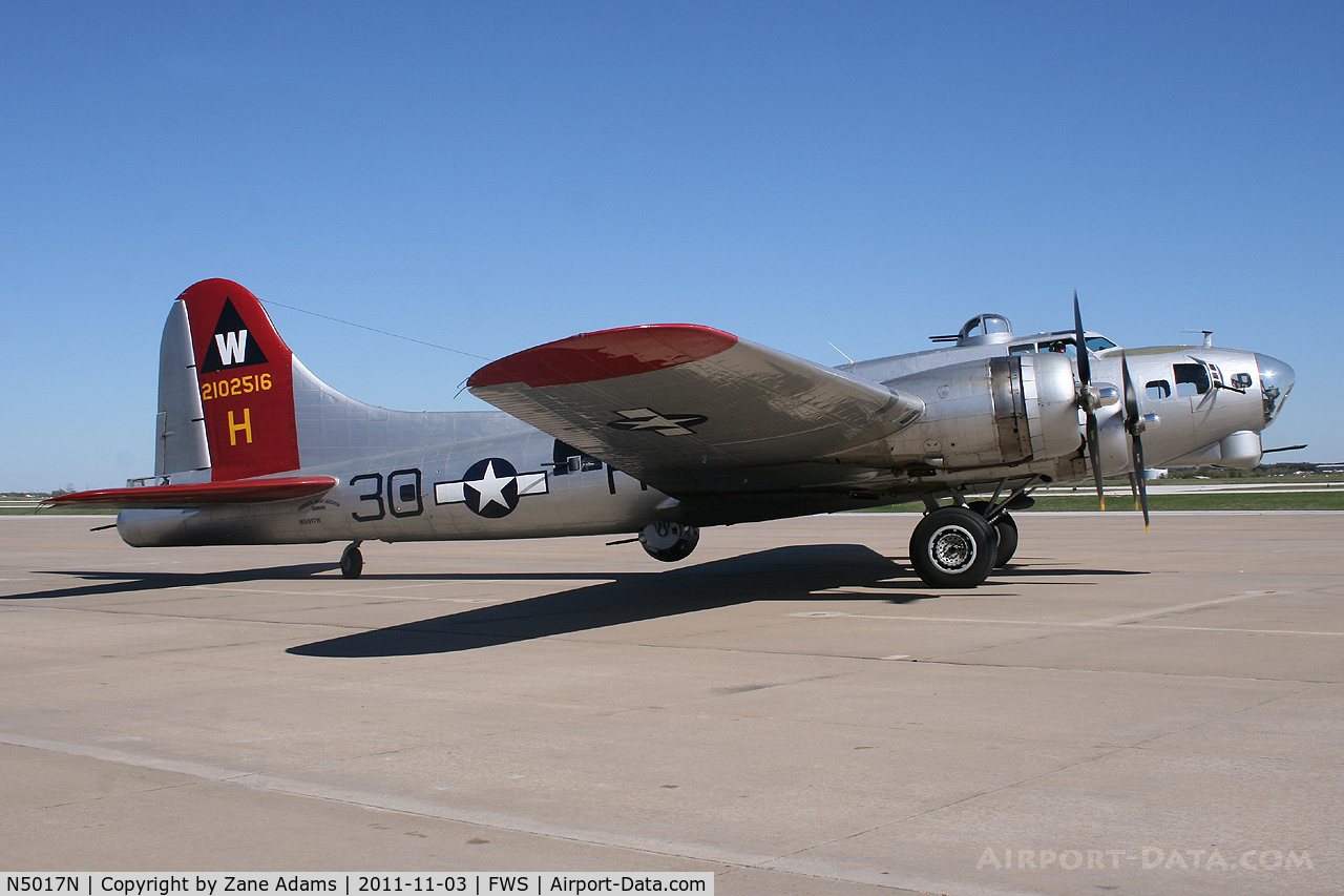 N5017N, 1944 Lockheed/Vega (Boeing) B-17G-105-VE Flying Fortress C/N 8649, Aluminum Overcast flight - Fort Worth, TX - 2011 

Warbird Radio.com