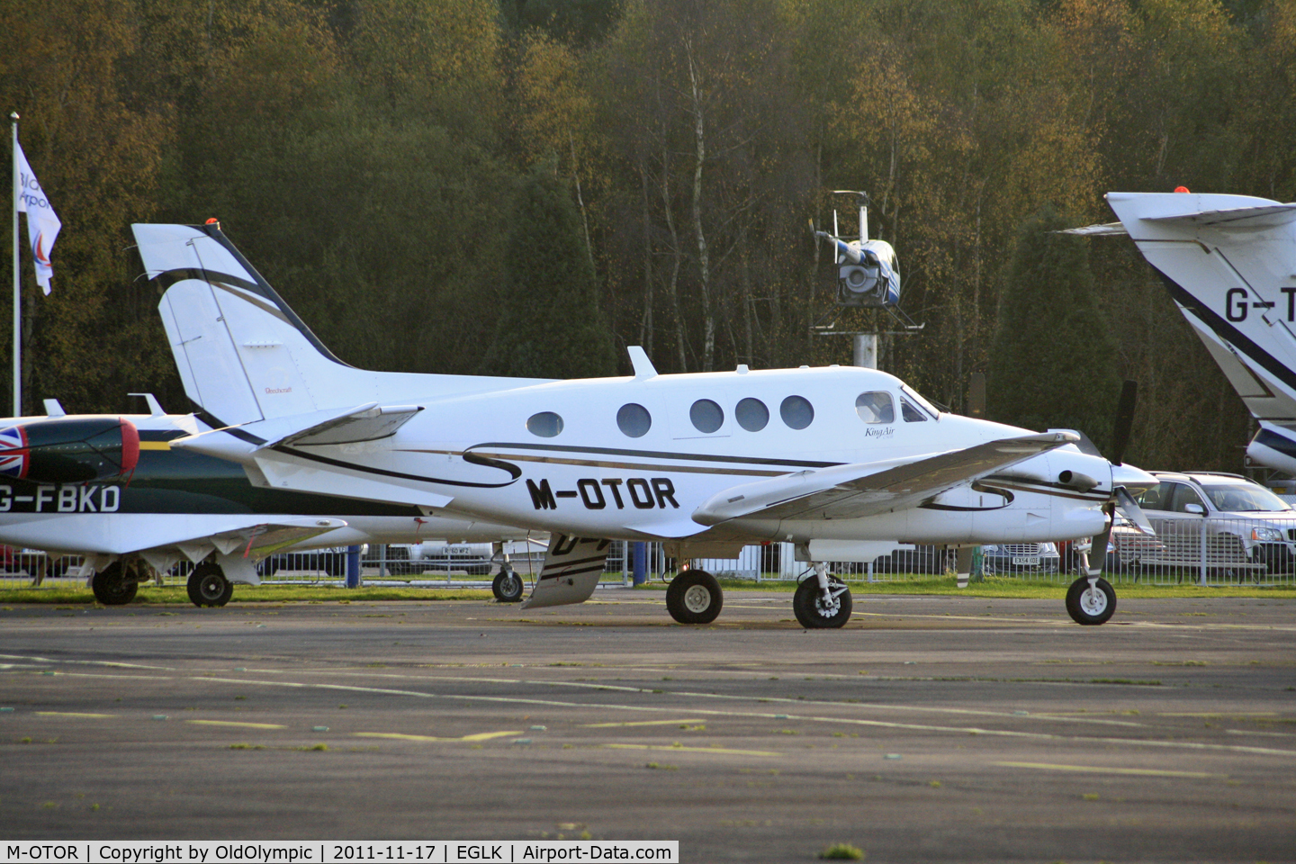 M-OTOR, 2005 Beech C90A King Air C/N LJ-1733, Parked on arrival