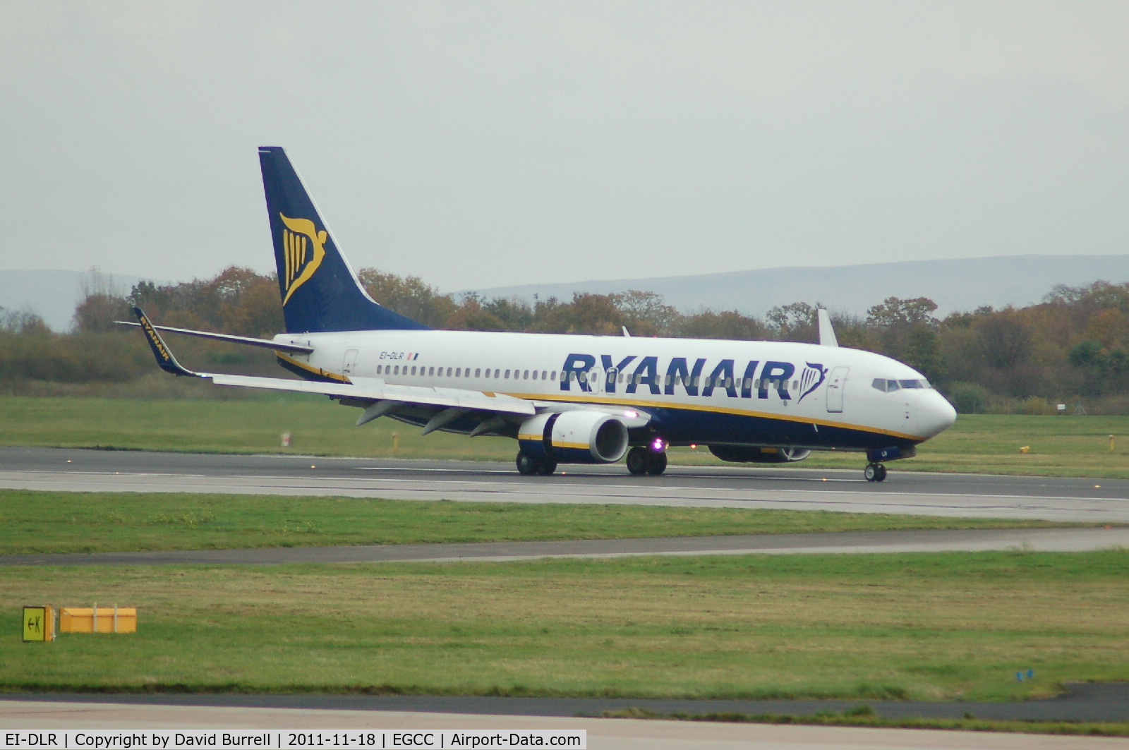 EI-DLR, 2006 Boeing 737-8AS C/N 33596, Ryanair Boeing 737-BAS landing - Manchester Airport