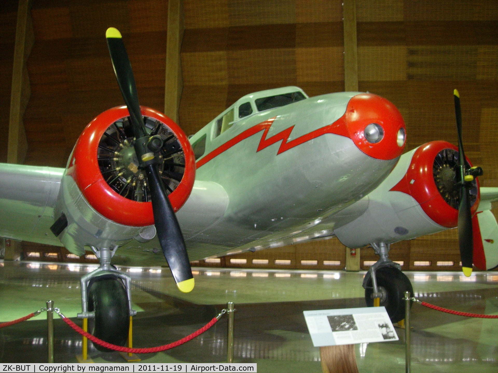 ZK-BUT, Lockheed Electra 10-A C/N 1138, In new hall at MOTAT - painted as AFD - not sure why.