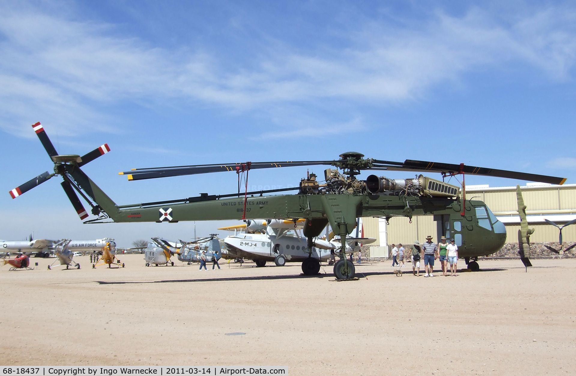 68-18437, 1968 Sikorsky CH-54A Tarhe C/N 64.039, Sikorsky CH-54A Tarhe at the Pima Air & Space Museum, Tucson AZ