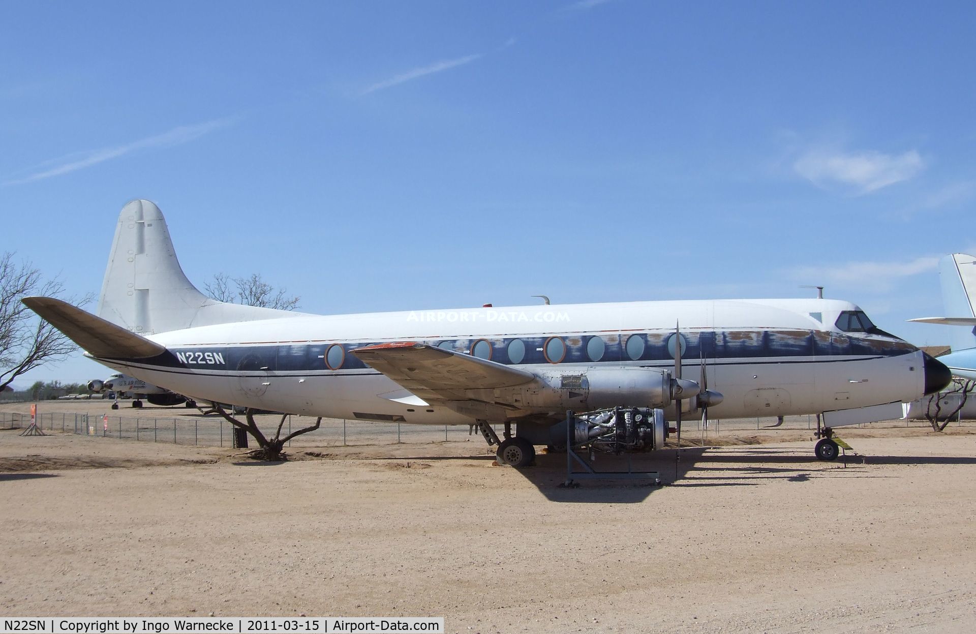 N22SN, 1954 Vickers Viscount 724 C/N 40, Vickers Viscount 744 at the Pima Air & Space Museum, Tucson AZ