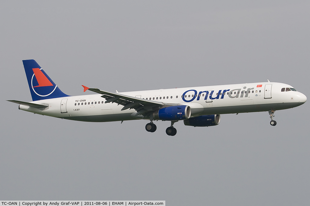 TC-OAN, 2001 Airbus A321-231 C/N 1421, Onur Air A321