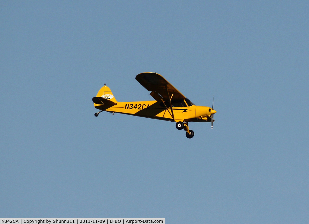 N342CA, 1979 Piper PA-18-150 Super Cub C/N 18-8009005, Landing rwy 14L