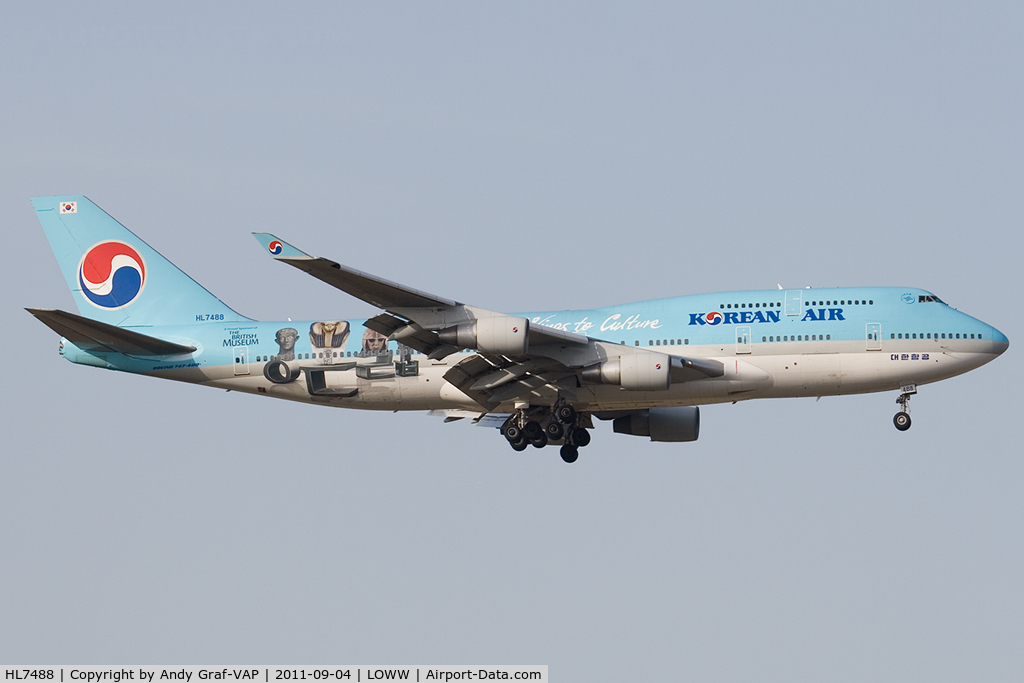 HL7488, Boeing 747-4B5 C/N 26394, Korean Air 747-400