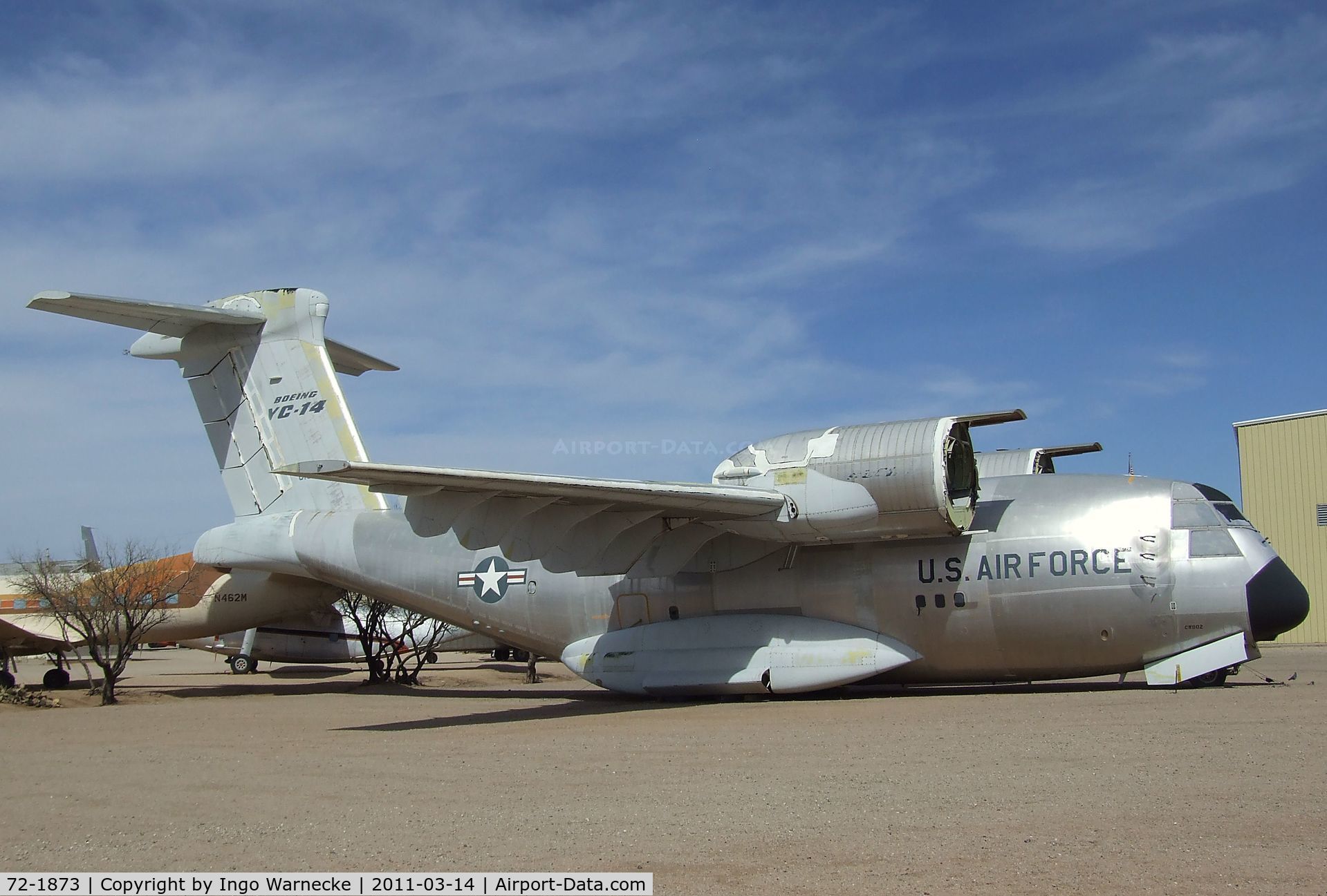 72-1873, 1972 Boeing YC-14A-BN C/N P 1, Boeing YC-14A (engines sadly still missing) at the Pima Air & Space Museum, Tucson AZ
