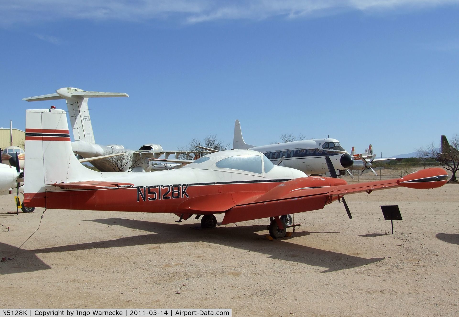 N5128K, Riley-Temco D-16 Twin Navion C/N TTN-29 (NAV-4-2028B), Ryan-Temco D-16 Twin Navion at the Pima Air & Space Museum, Tucson AZ