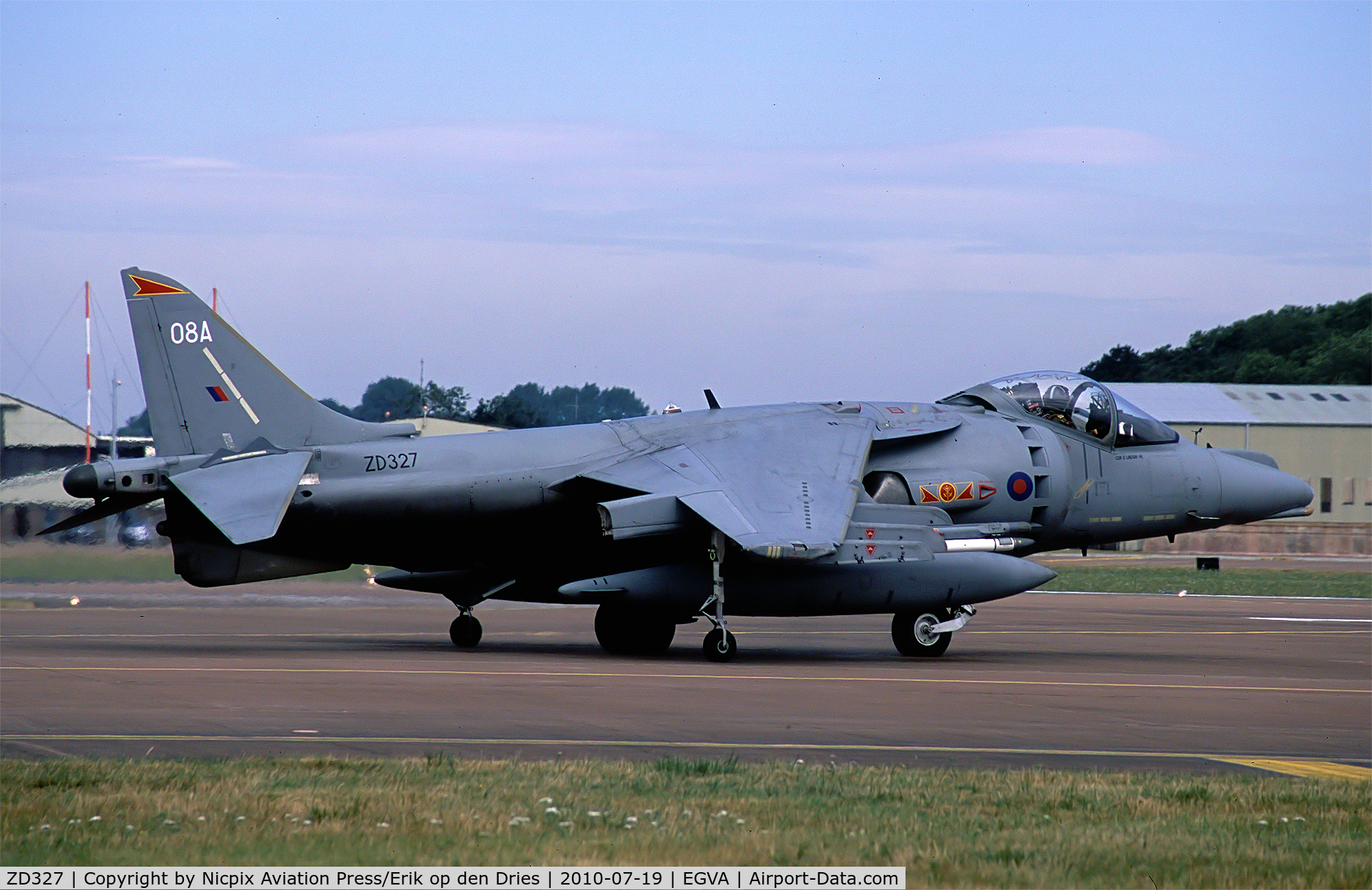 ZD327, British Aerospace Harrier GR.9A C/N 512115/P8, ZD-327 is a Harrier GR.9A and is seen here assigned to 899 Naval Air Sqaudron at the RIAT-2010.