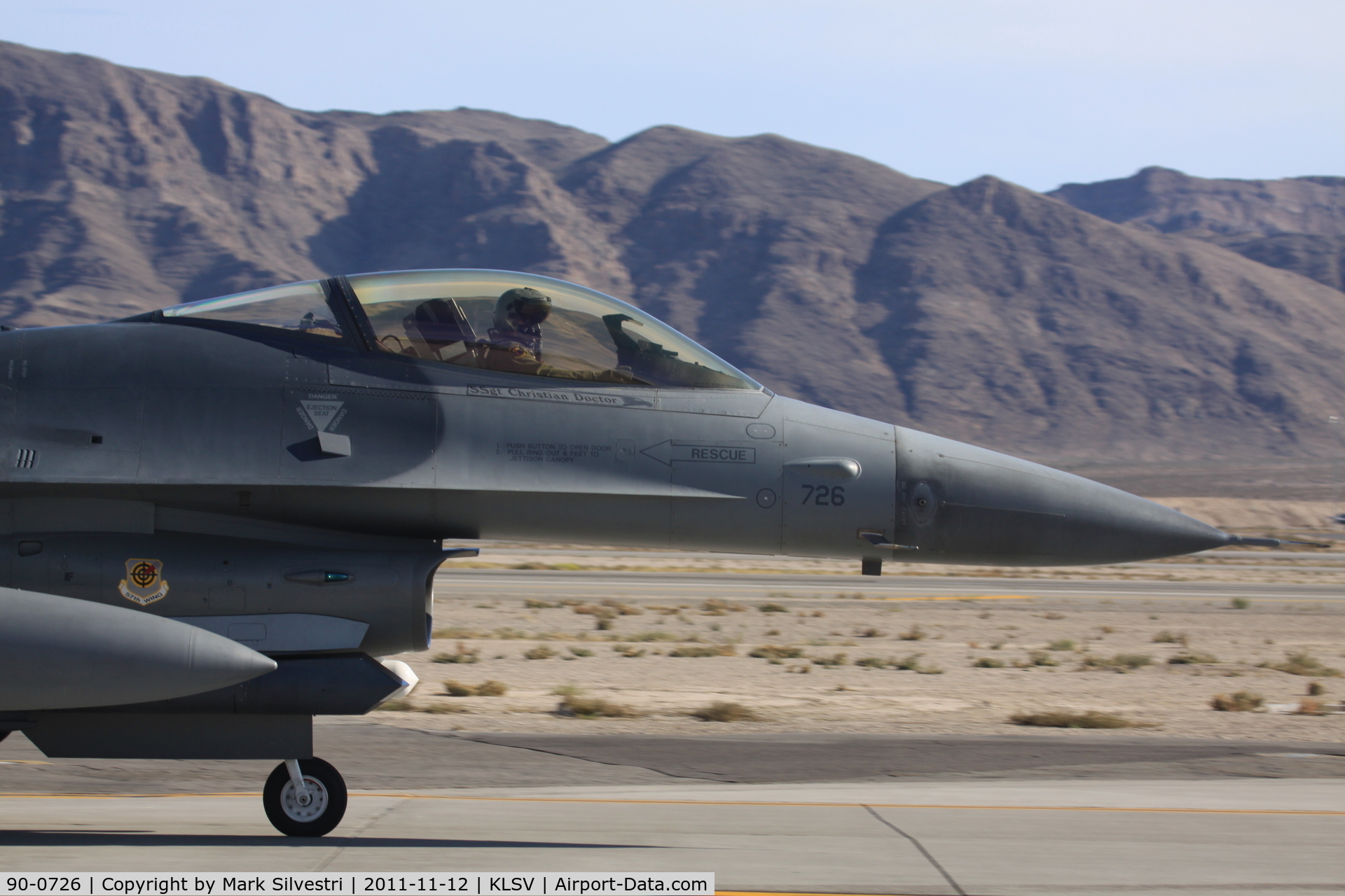 90-0726, 1990 General Dynamics F-16CM Fighting Falcon C/N 1C-334, Aviation Nation 2011