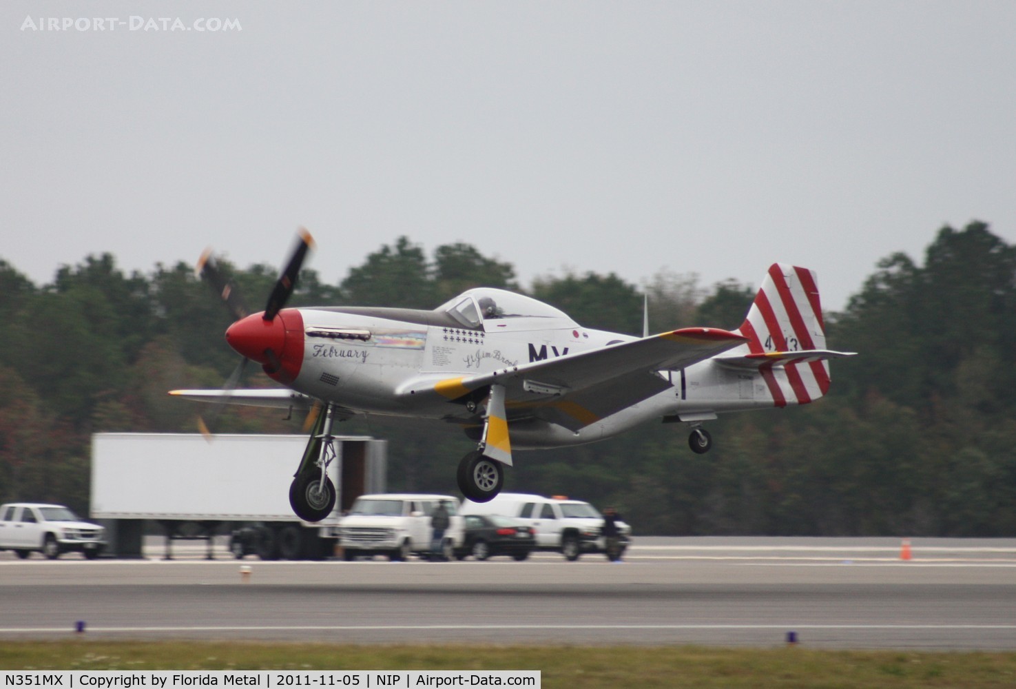 N351MX, 1944 North American P-51D Mustang C/N 122-40931 (44-74391), February is a name appropriate for this plane today, since it felt like February