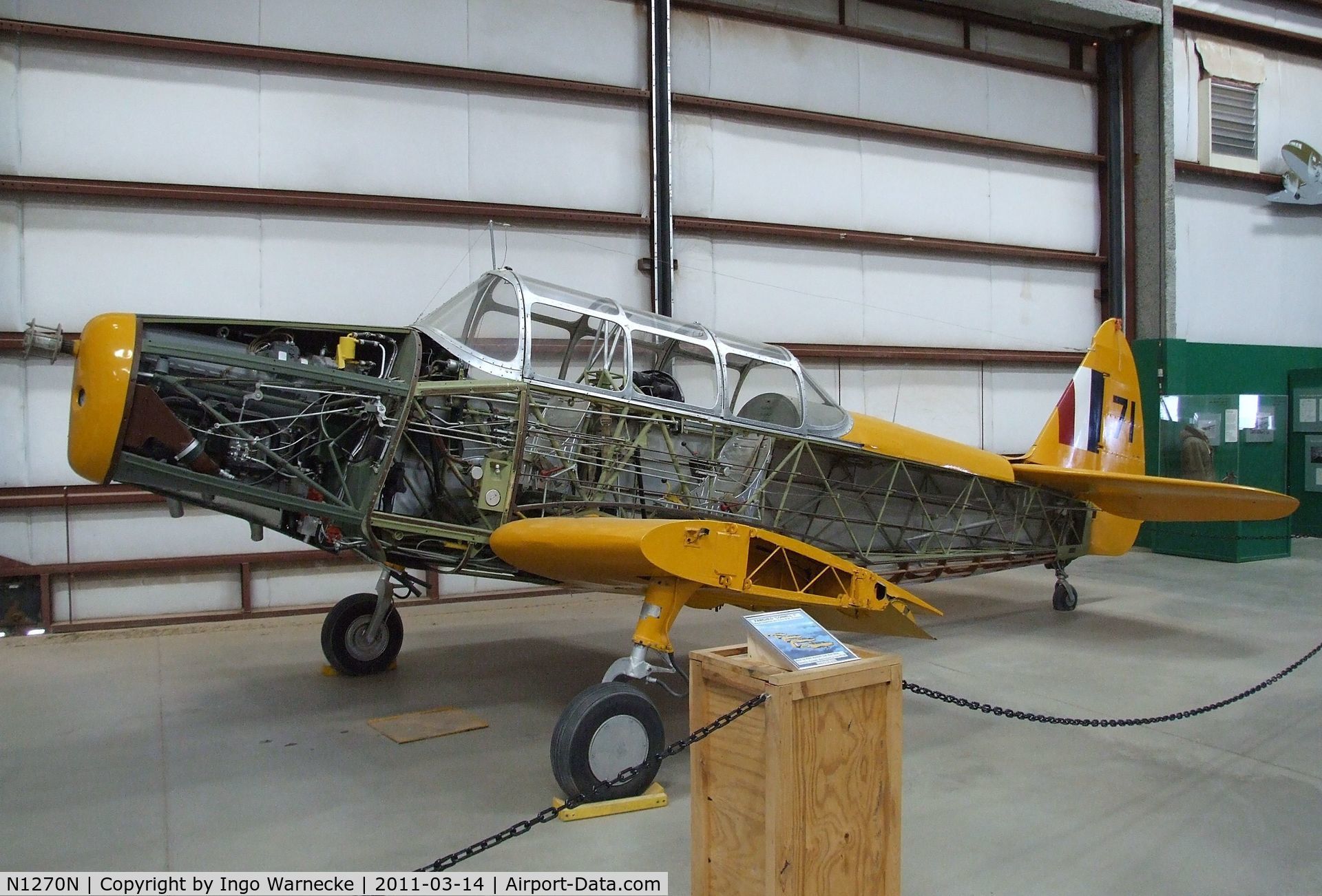 N1270N, Fairchild M-62A C/N FC34, Fairchild M-62A (PT-26 Cornell) at the Pima Air & Space Museum, Tucson AZ