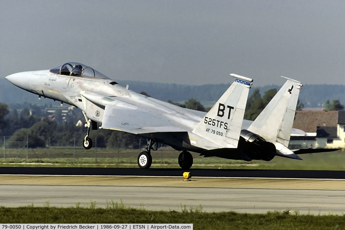 79-0050, 1979 McDonnell Douglas F-15C Eagle C/N 0593/C119, decelerating after touchdown