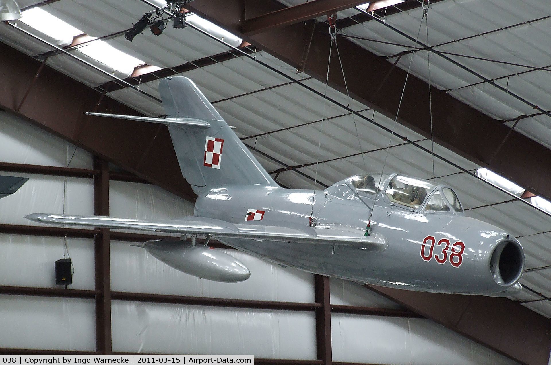 038, Mikoyan-Gurevich MiG-15UTI C/N 1A06038, Mikoyan i Gurevich MiG-15UTI MIDGET at the Pima Air & Space Museum, Tucson AZ