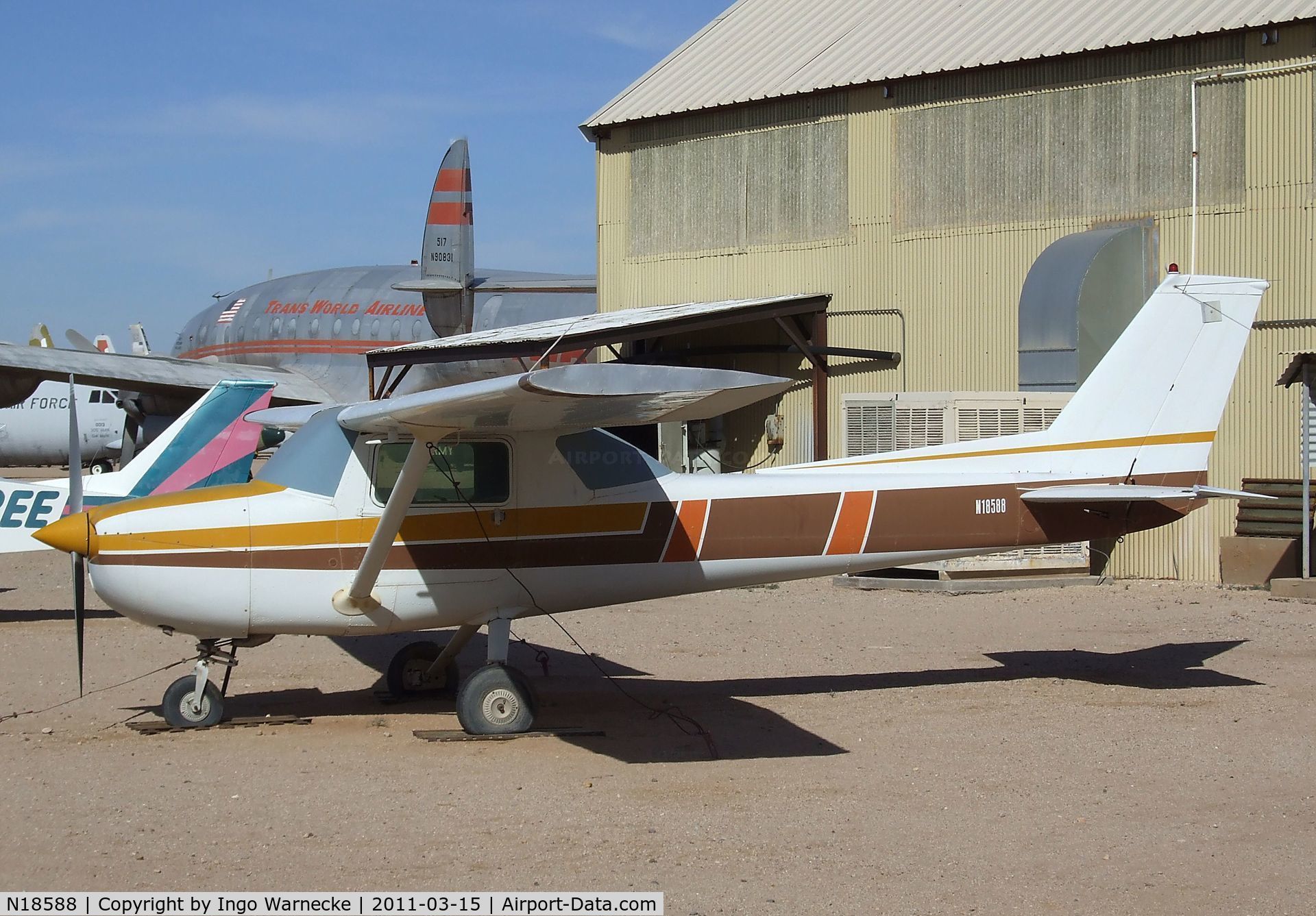 N18588, Cessna 150L C/N 15073966, Cessna 150L at the Pima Air & Space Museum, Tucson AZ
