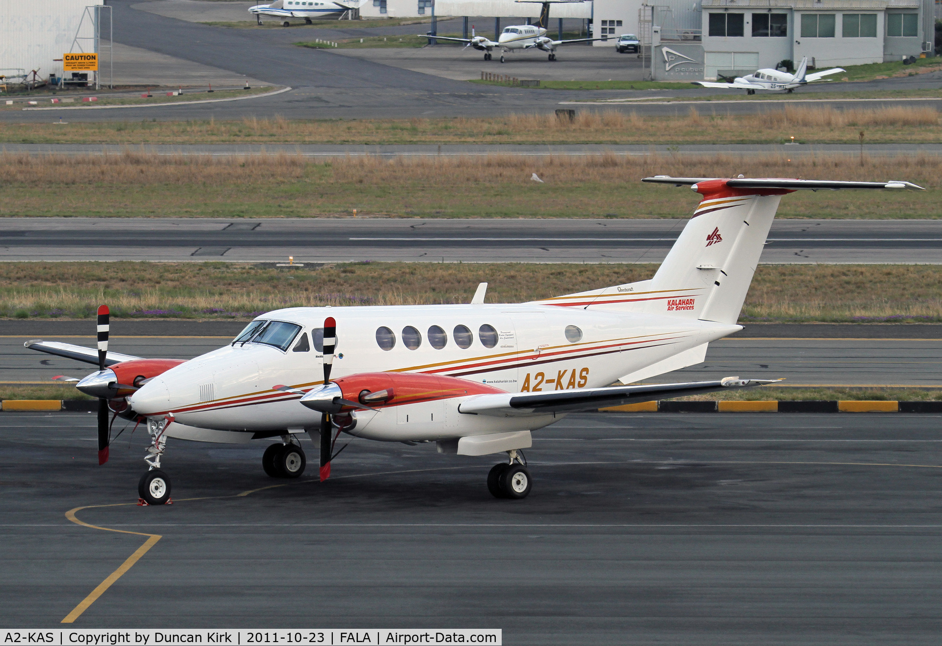 A2-KAS, 1979 Beech 200 Super King Air C/N BB-614, On the customs ramp at Lanseria