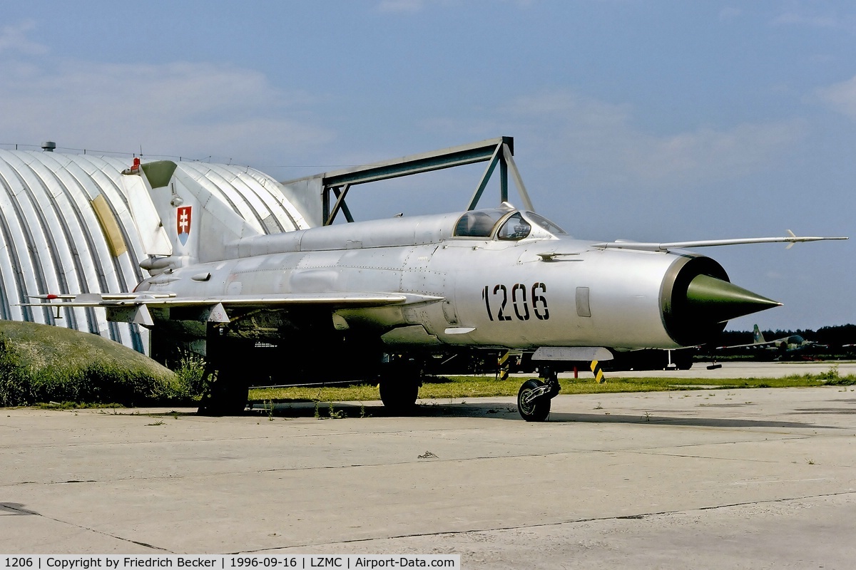 1206, Mikoyan-Gurevich MiG-21MA C/N 961206, unserviceable MiG-21