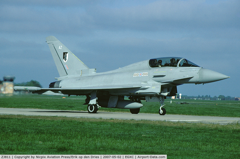 ZJ811, 2005 Eurofighter EF-2000 Typhoon T3 C/N 0049/BT012, ZJ-811/AZ is a Typhoon T.1 assigned to the Typhoon Test & Trial unit, no 17 sqn.