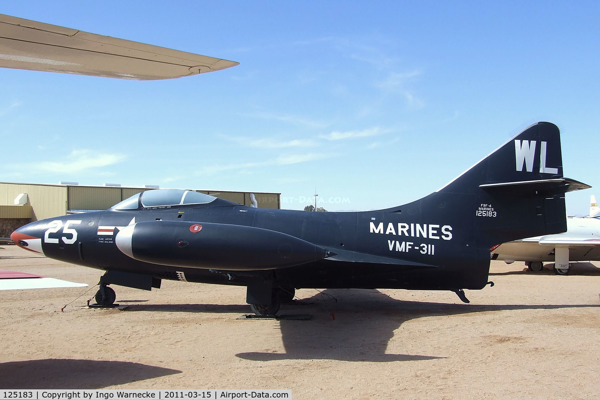 125183, Grumman F9F-5 Panther C/N Not found 125183, Grumman F9F-5 Panther at the Pima Air & Space Museum, Tucson AZ
