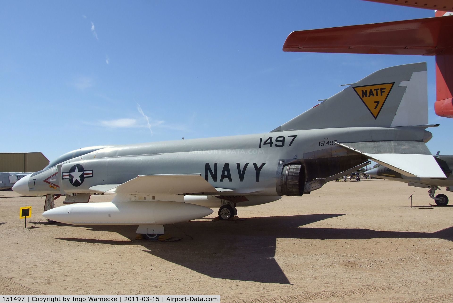 151497, 1964 McDonnell YF-4J Phantom II C/N 655, McDonnell Douglas YF-4J Phantom II at the Pima Air & Space Museum, Tucson AZ