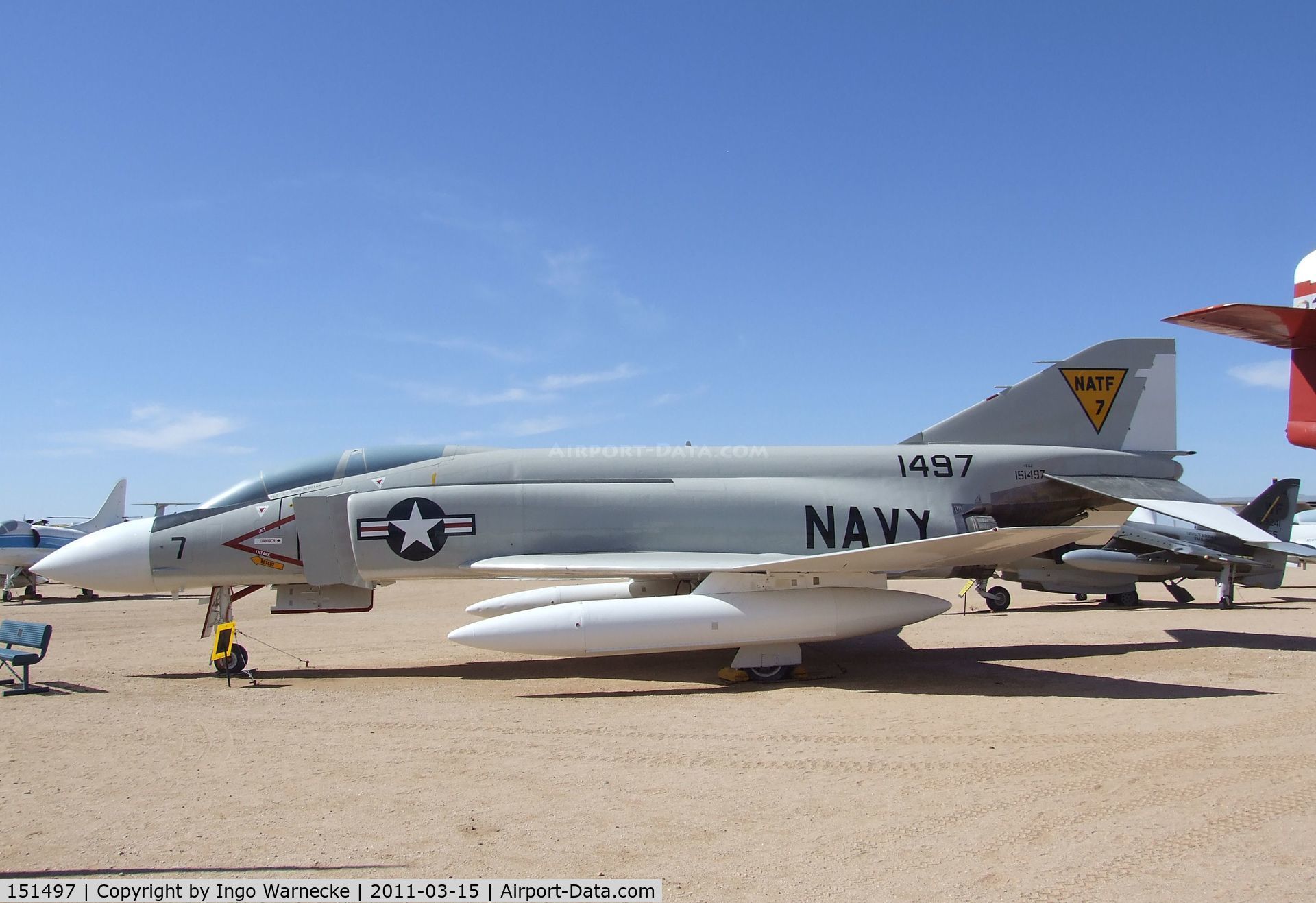151497, 1964 McDonnell YF-4J Phantom II C/N 655, McDonnell Douglas YF-4J Phantom II at the Pima Air & Space Museum, Tucson AZ