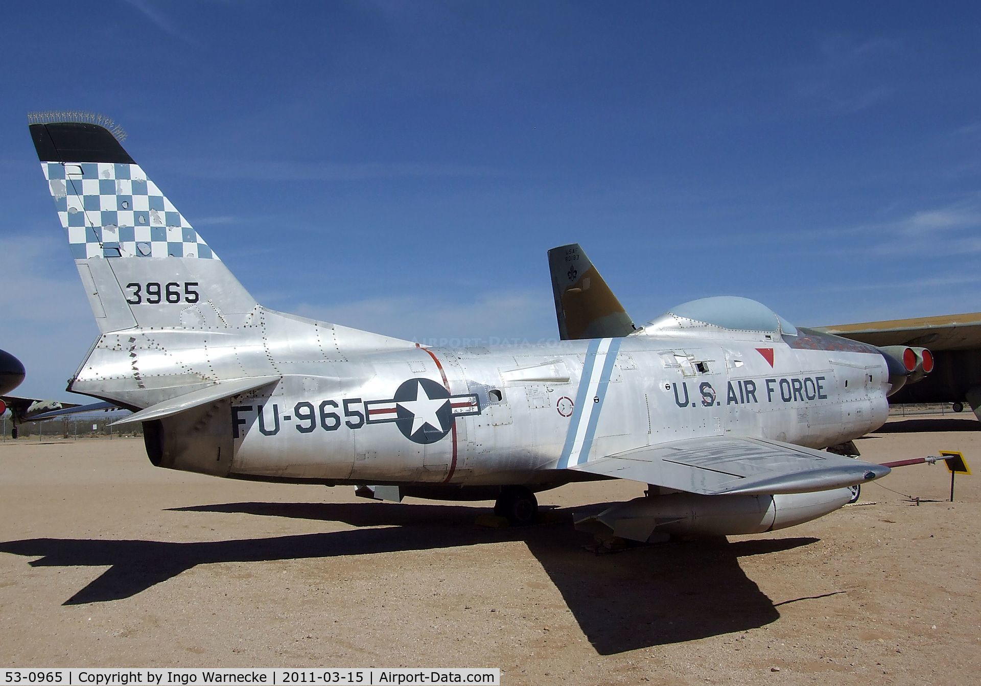 53-0965, 1953 North American F-86L Sabre C/N 201-409, North American F-86L Sabre at the Pima Air & Space Museum, Tucson AZ
