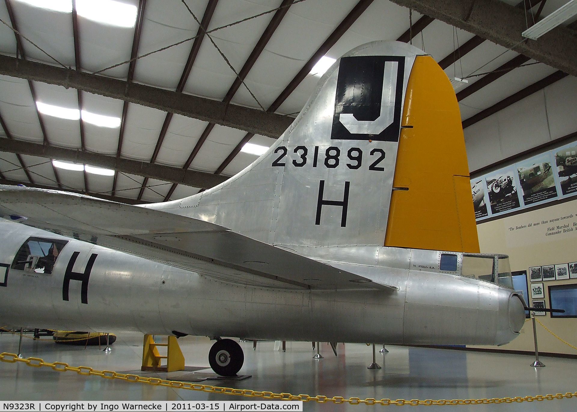 N9323R, 1945 Boeing B-17G Flying Fortress C/N 77254, Boeing B-17G Flying Fortress at the Pima Air & Space Museum, Tucson AZ