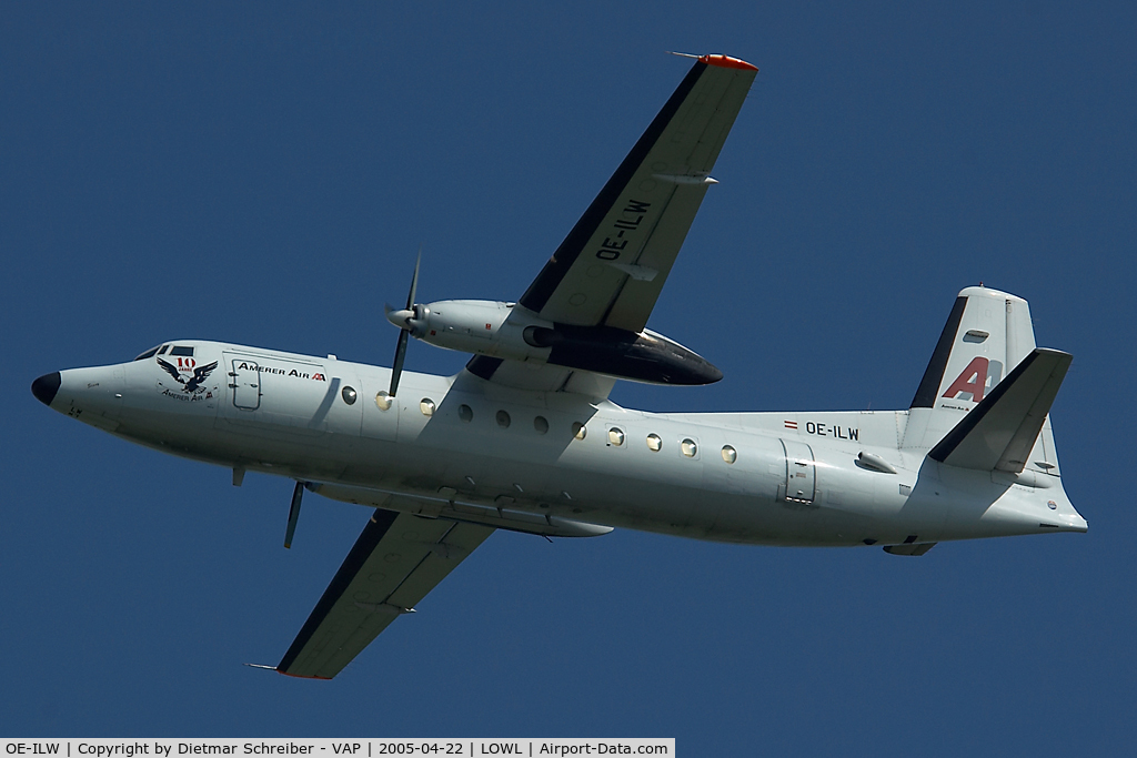 OE-ILW, 1985 Fokker F-27-500 Friendship C/N 10681, Amerer Air Fokker 27